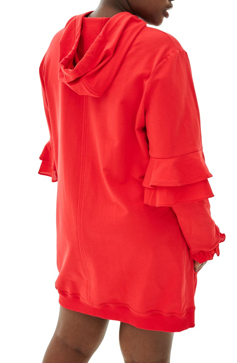 ELVI The Snapdragon Ruffle Sleeve Hoodie Dress, Alternate, color, 