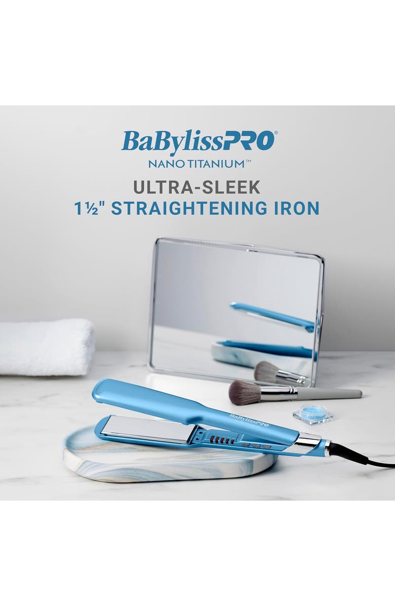 BaBylissPRO Nano Titanium 1½ " Ultra-Sleek Straightener, Alternate, color, Blue