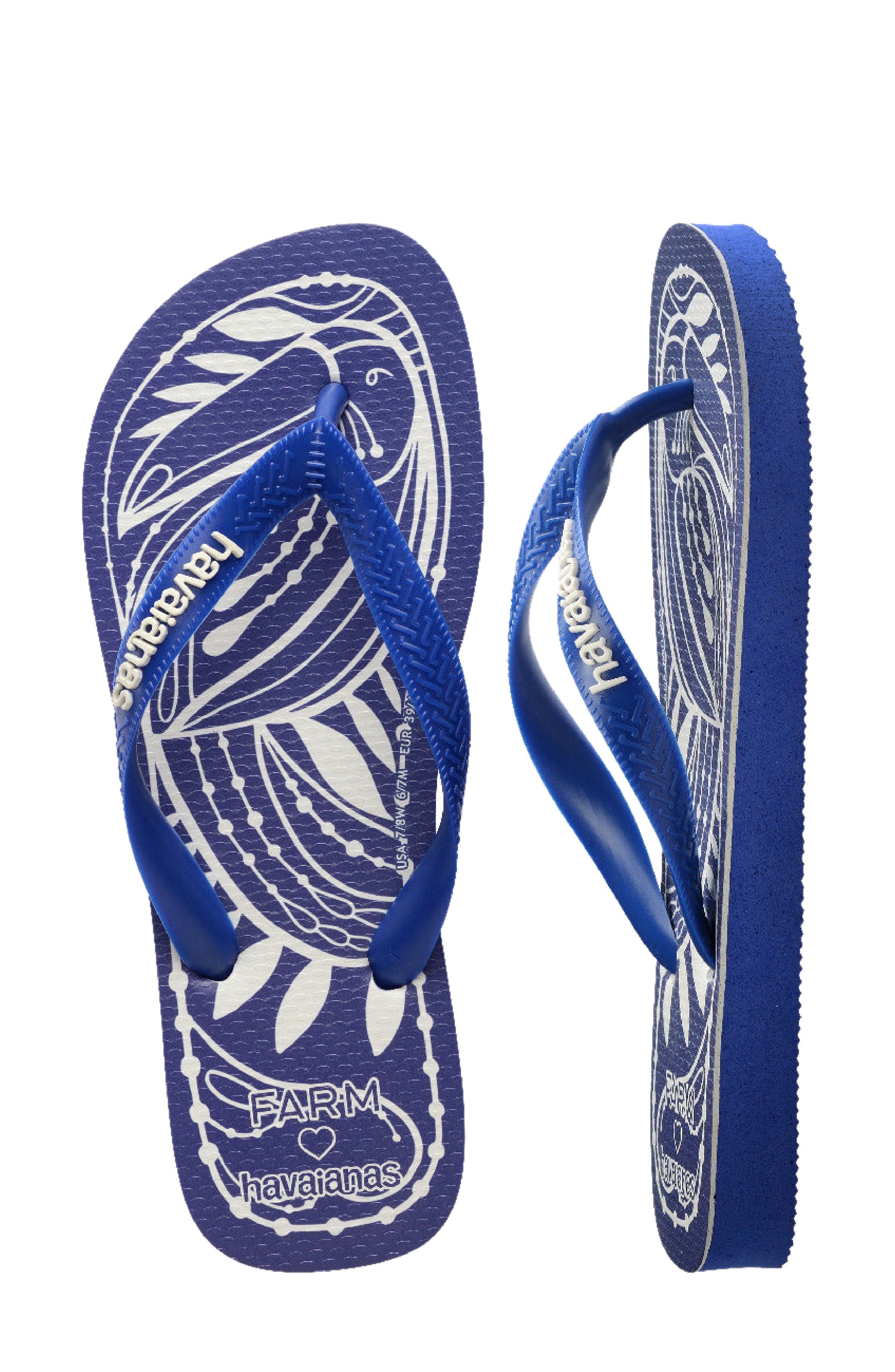 Havaianas x FARM Rio Lace Nature Flip Flop, Alternate, color, 