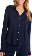 Bella Dahl Cotton Knit Button-Up Shirt
