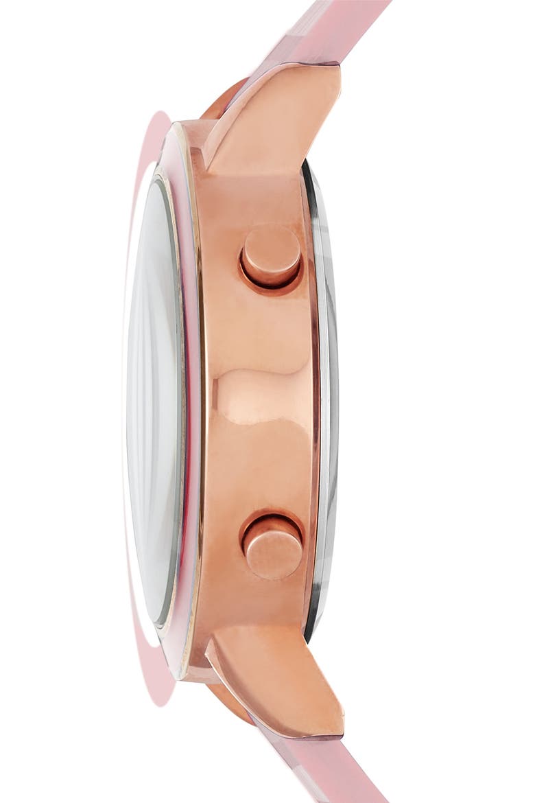 Westport Digital Silicone Strap Watch, Alternate, color, BLUSH/ PINK/ ROSE GOLD