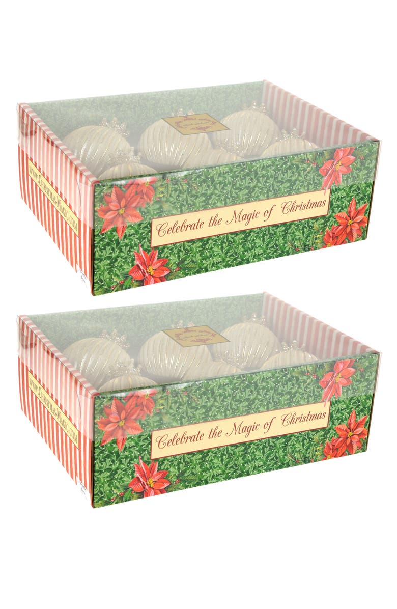 Mark Roberts Crown Flute Ball Ornament, Set of 12, Alternate, color, Brass