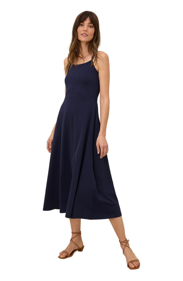 Pact Fit & Flare Midi Dress, Alternate, color, Eclipse