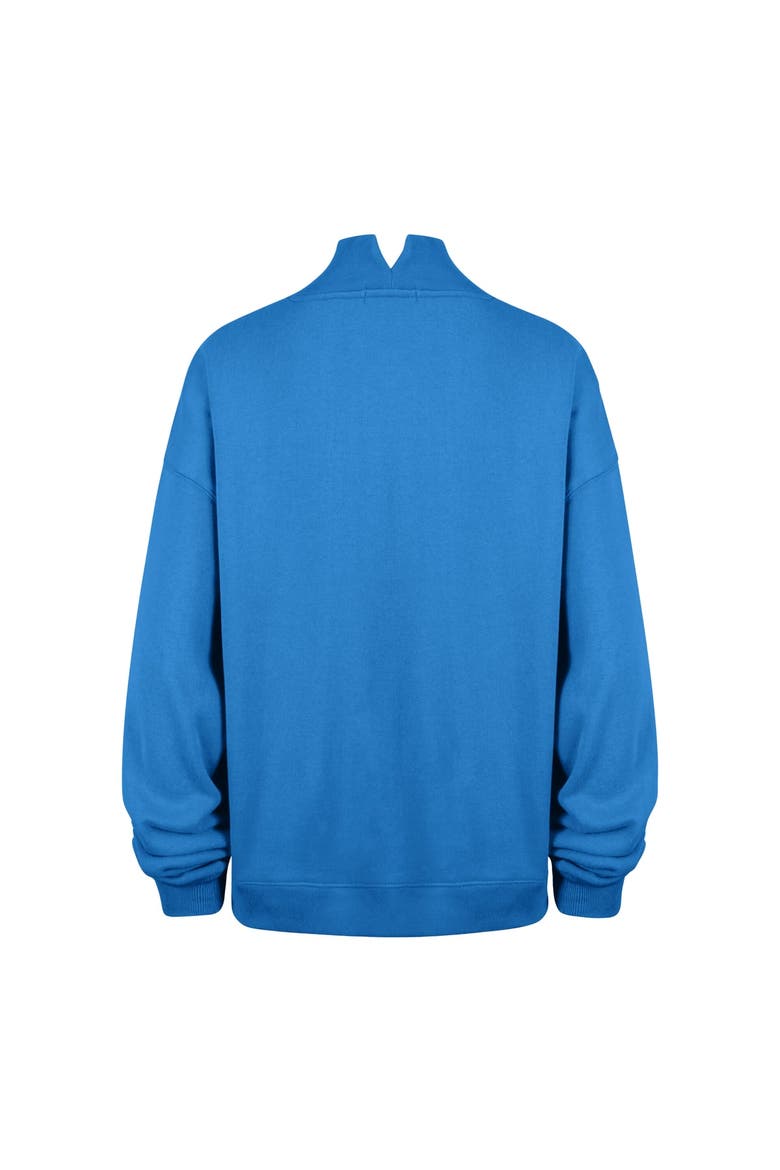Women's '47 Powder Blue Los Angeles Chargers Oversized Vantage Mock Neck Sweatshirt, Alternate, color, Powder Blue