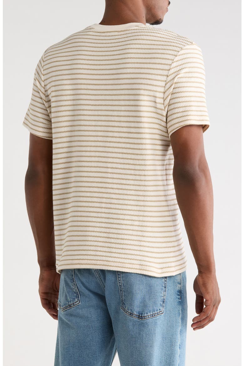 Ribbed Jacquard Stripe T-Shirt, Alternate, color, NATURAL STRIPE