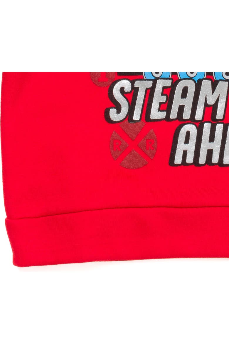 Fleece Hoodie, Alternate, color, Thomas Red Black
