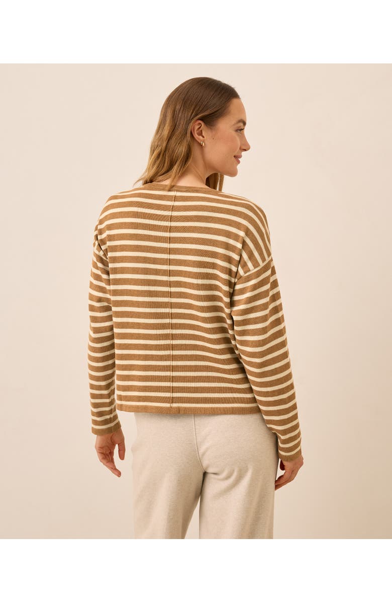 Pact Organic Cotton Classic Fine Knit Relaxed Sweater, Alternate, color, Del Norte Stripe