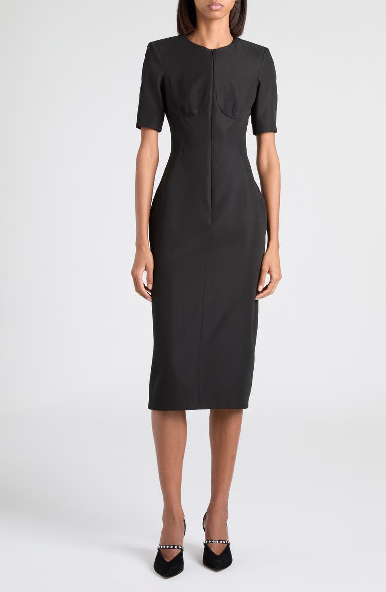 McQueen Sheath Dress, Main, color, Black