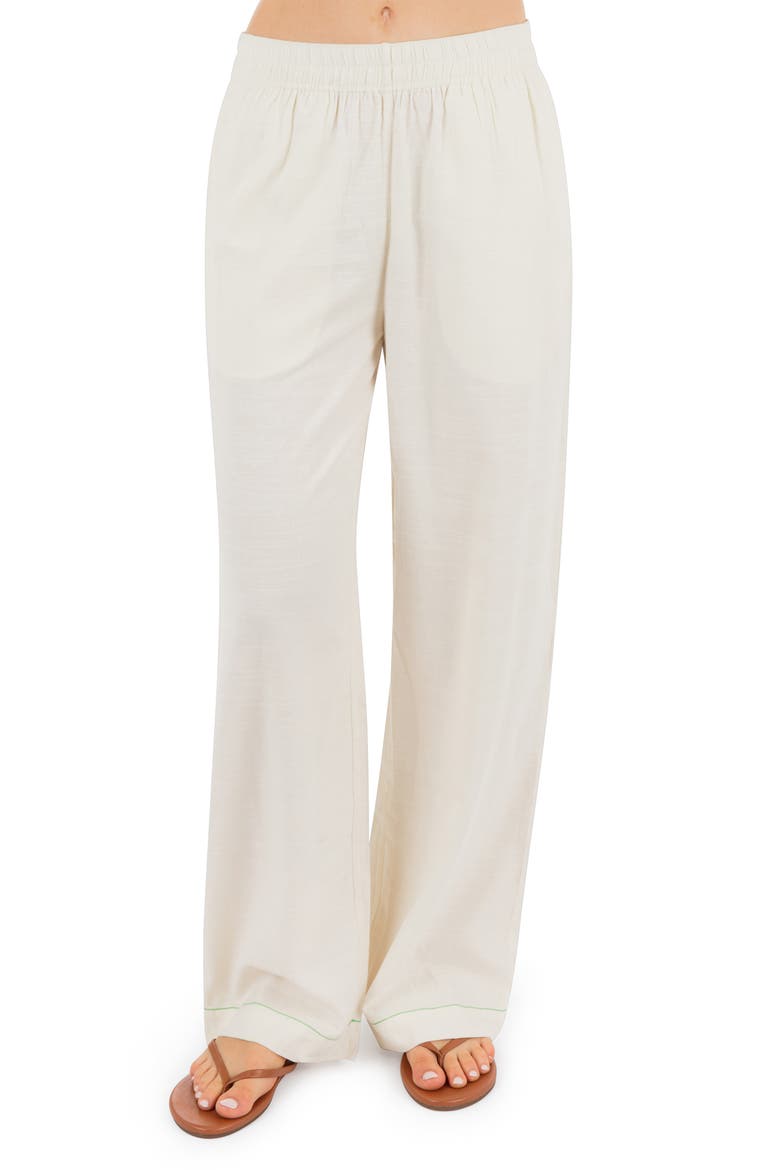 Goldie Cotton Blend Pants, Main, color, OFF WHITE
