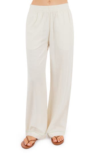 Hurley Goldie Cotton Blend Pants In White