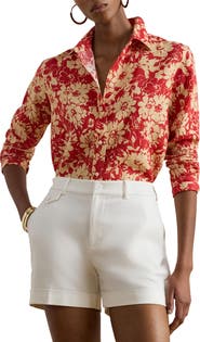 Lauren Ralph Lauren Floral Linen Button-Up Shirt