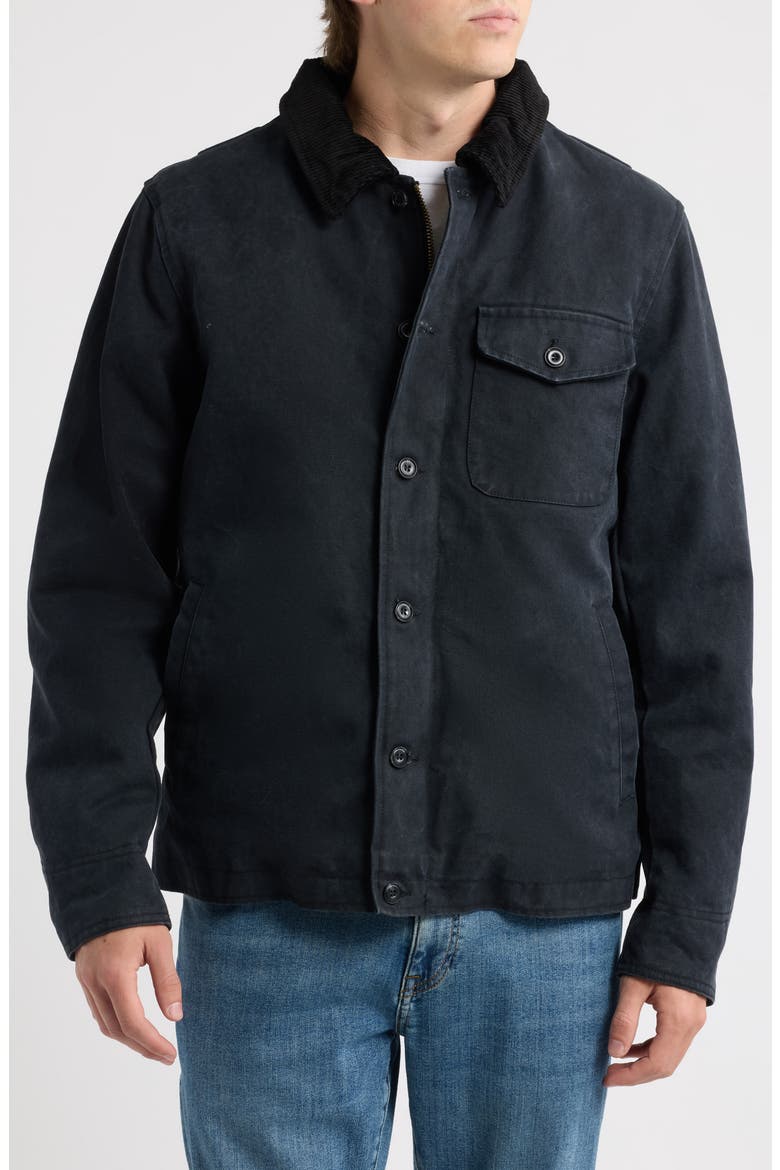 Cotton Canvas Deck Jacket, Alternate, color, BLACK