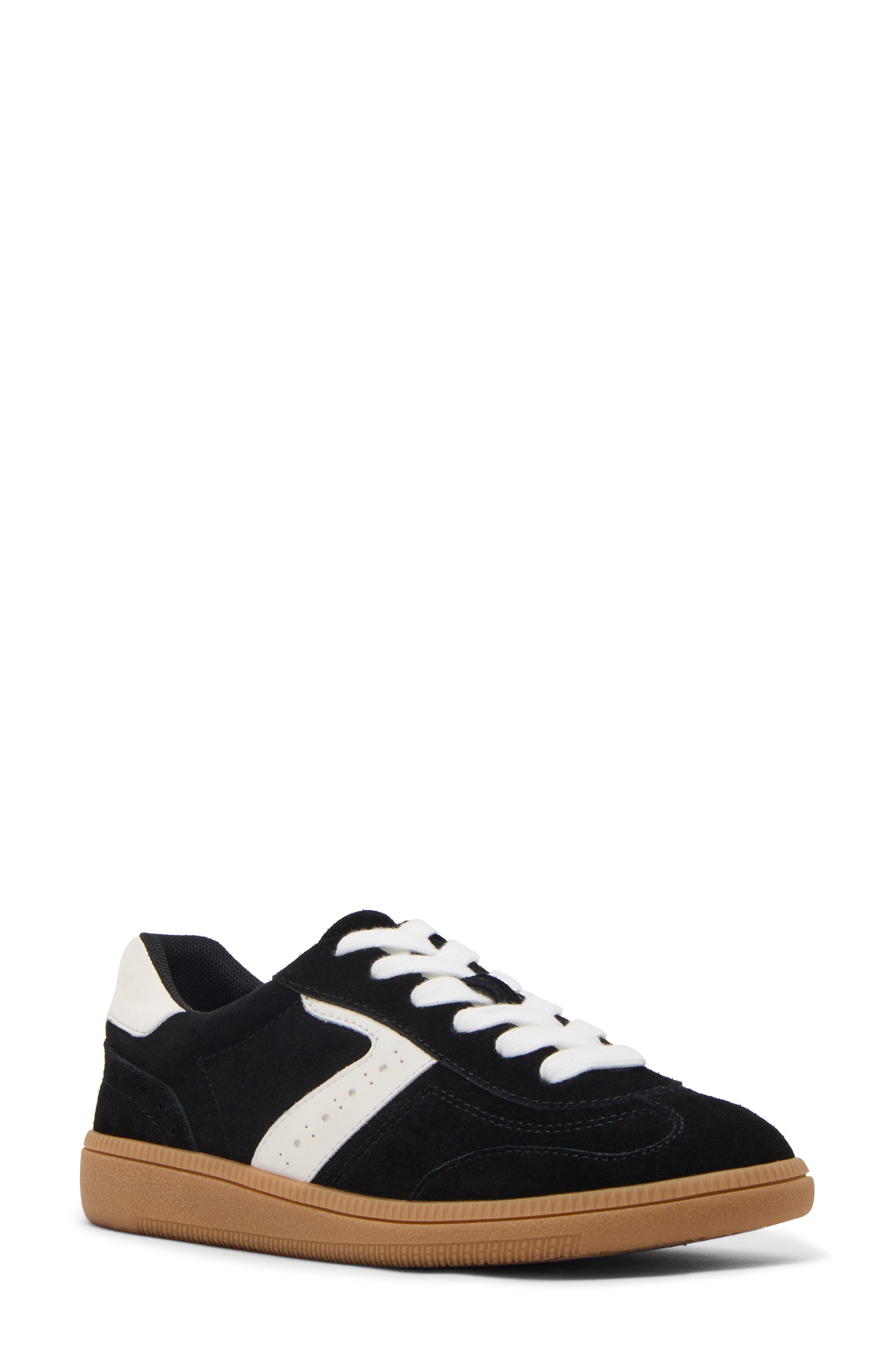 Blondo Remmie Sneaker, Main, color, Black Suede