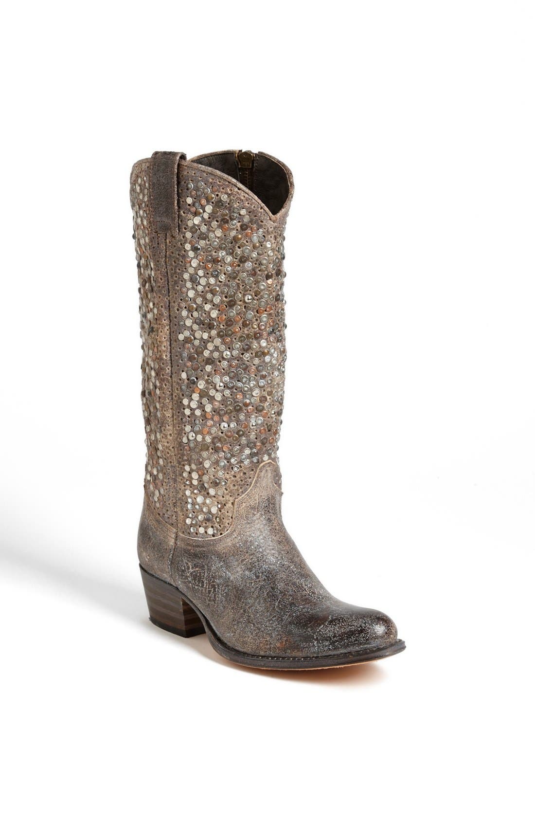 'Deborah' Studded Boot, Main, color, GREY