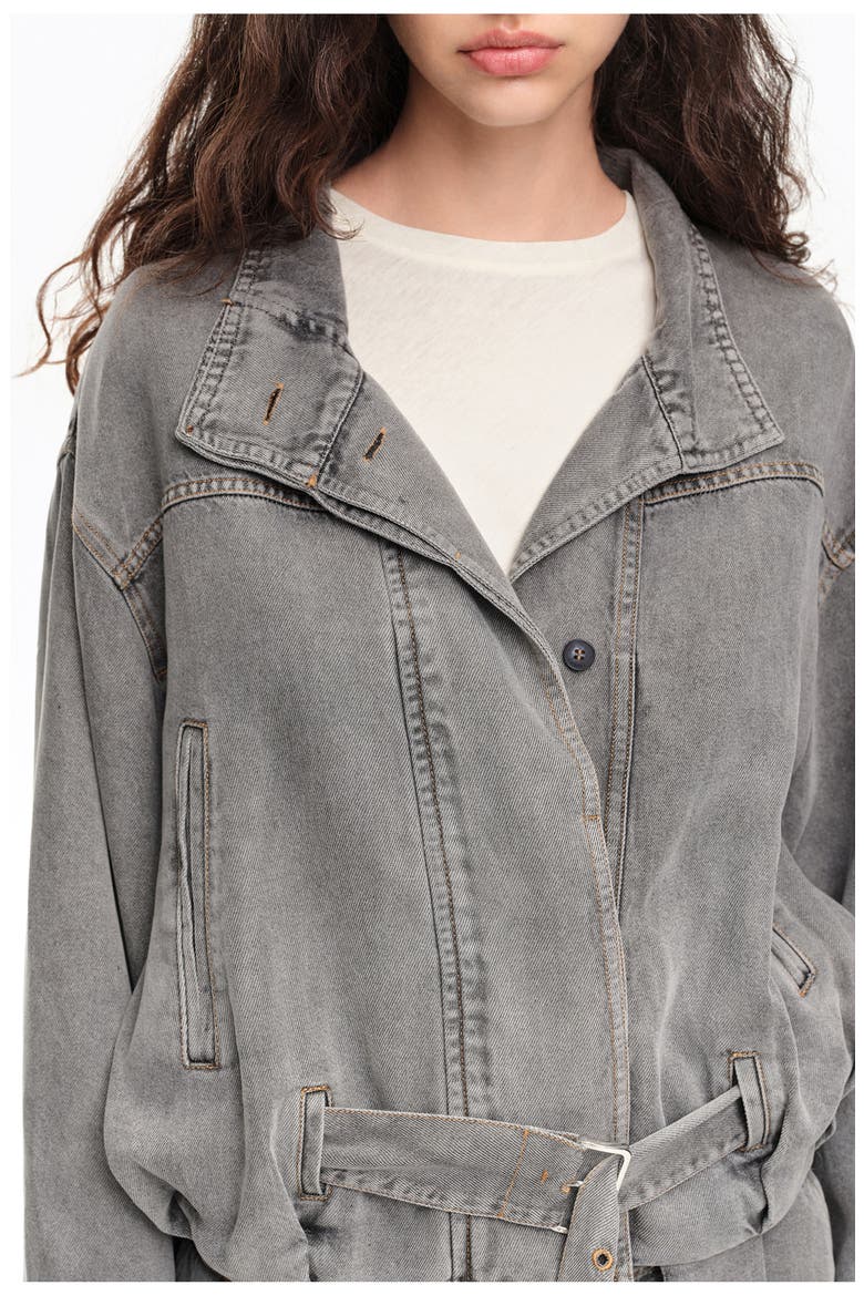 Fluid Denim Jacket, Alternate, color, WASHED GREY