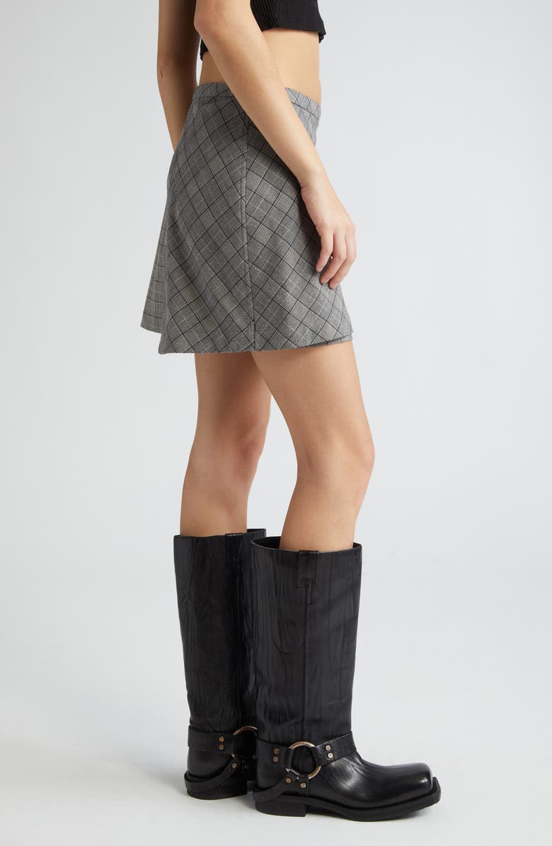 Ganni Mixed Check Miniskirt, Alternate, color,