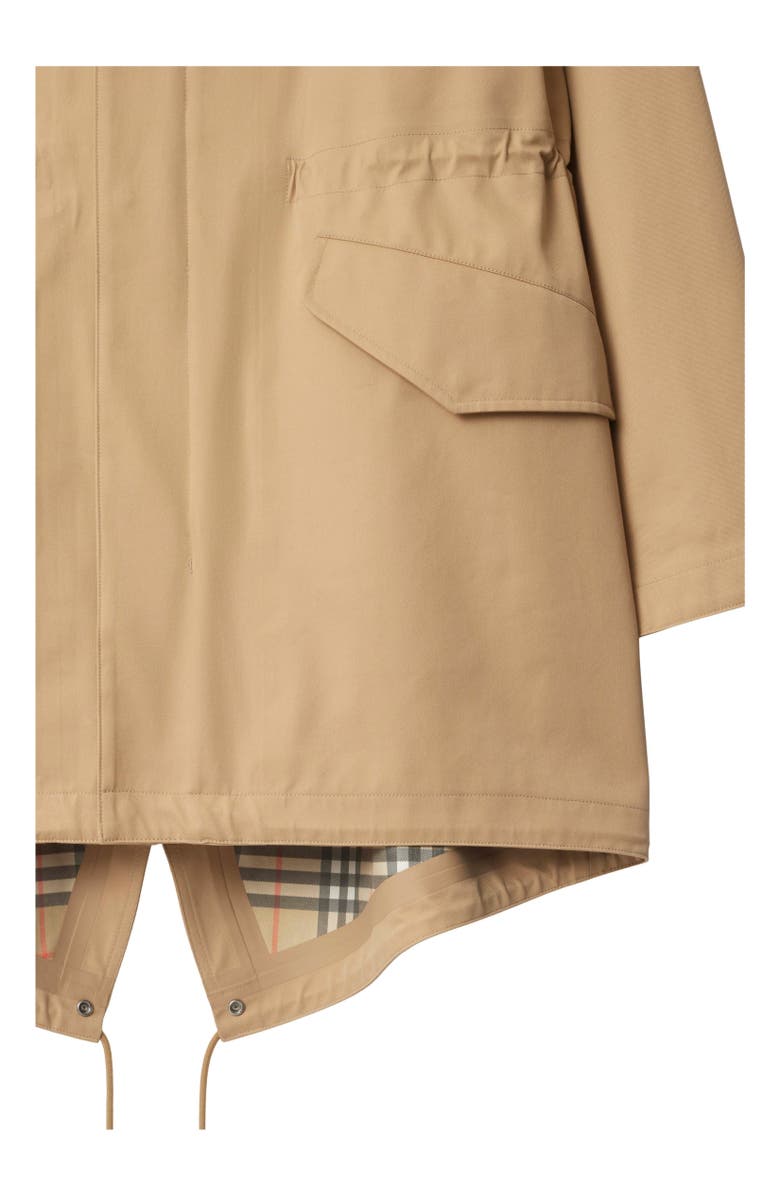 Burberry Bonded Gabardine Parka, Alternate, color, 