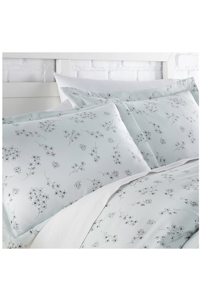 Sweet Florals Comforter Set, Alternate, color, BLUE