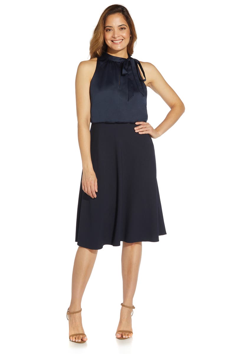 Adrianna Papell Halter Neck Dress, Alternate, color,