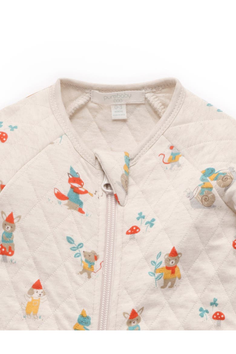Quilted Footie, Alternate, color, Gnome Print