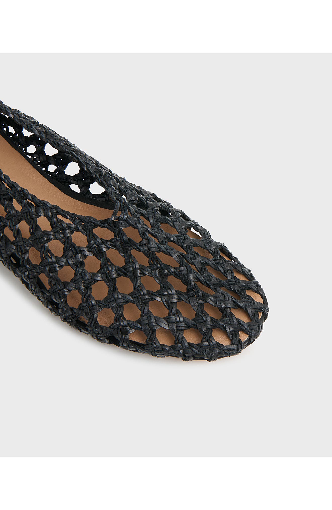 Mansur Gavriel Open Weave Ballet Flat, Alternate, color, Black