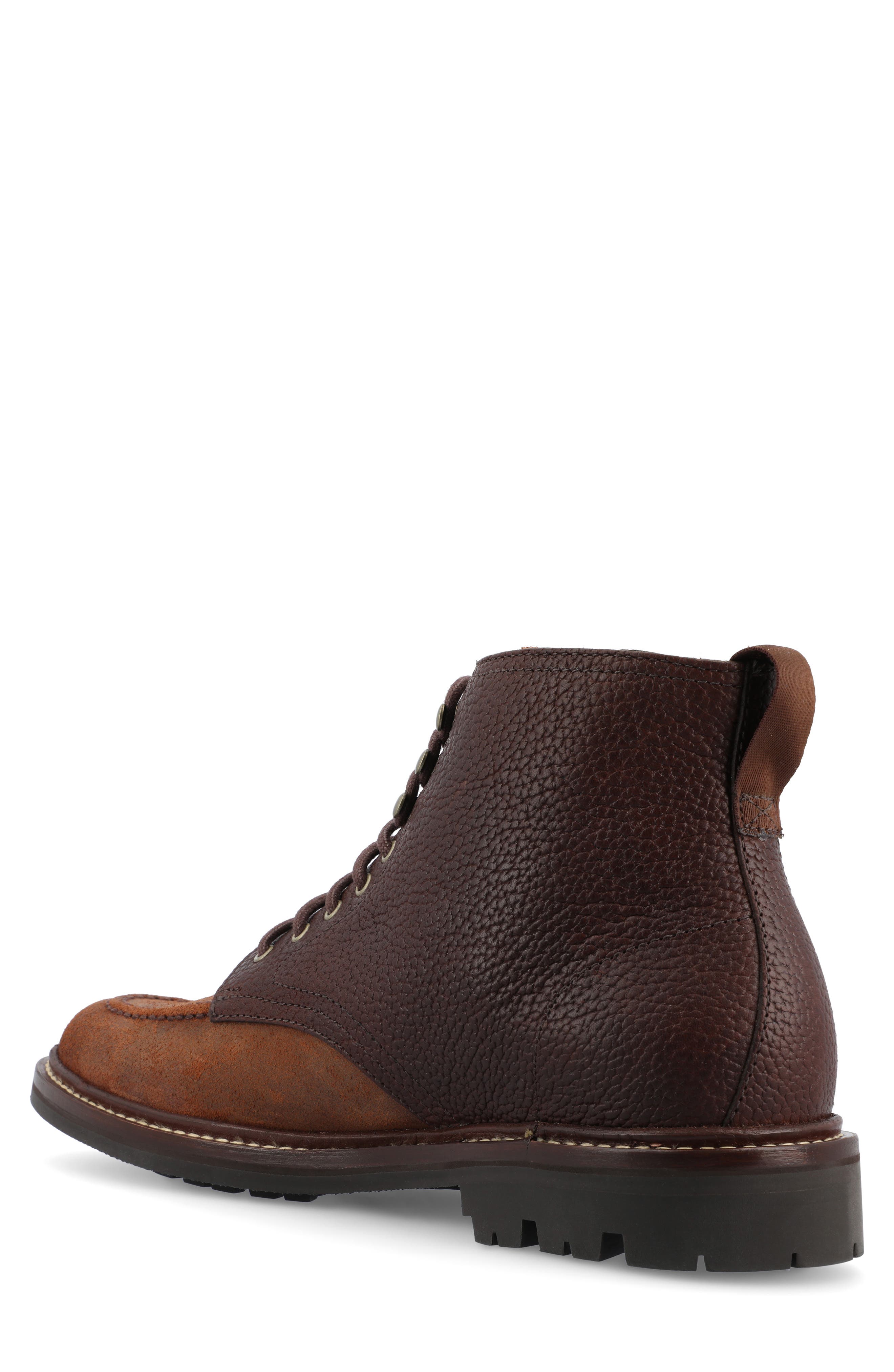 The Darcey Moc Toe Boot, Alternate, color, BROWN