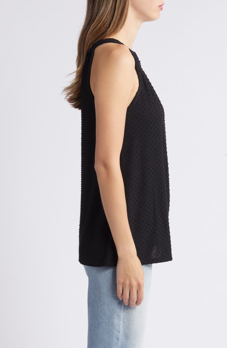 Loveappella Clip Dot Halter Tank Top, Alternate, color, Black