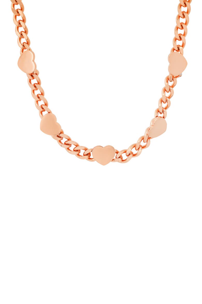 18k Rose Gold Plated Stainless Steel Chain Necklace, Main, color, ROSE