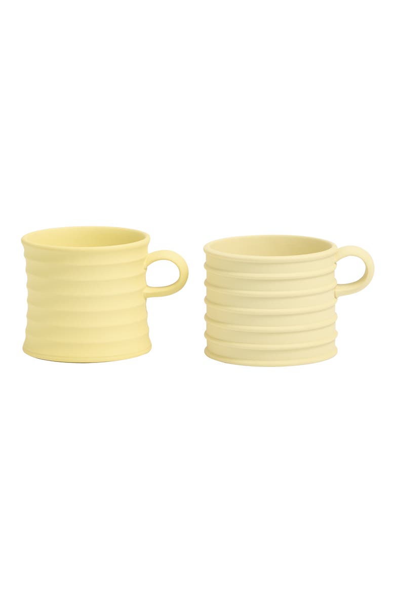 x JW Anderson Set of Two Stoneware Mugs, Main, color, YELLOW