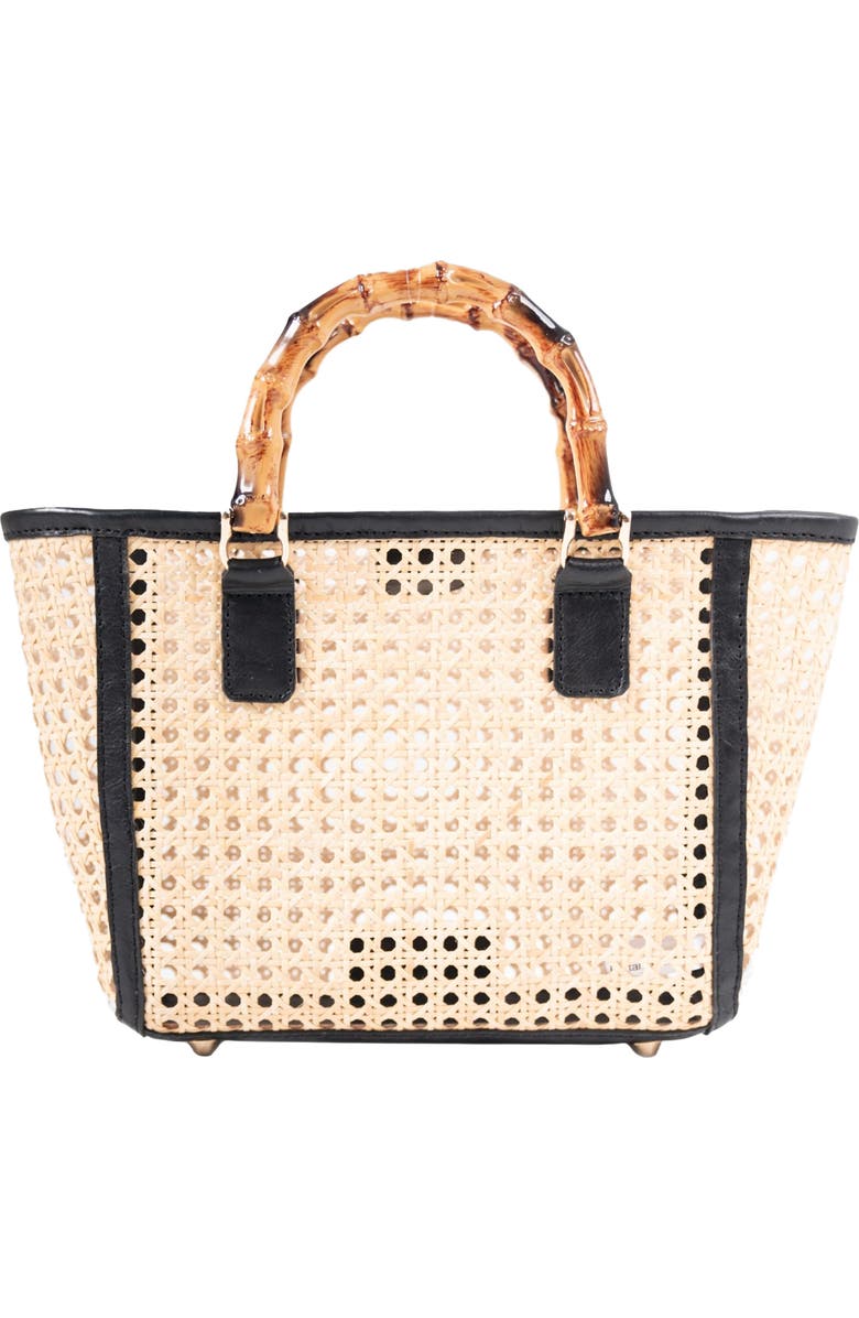 Jelavu Bristol Woven Cane Tote Bag, Alternate, color, Black