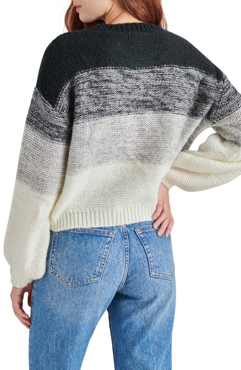Steve Madden Colette Stripe Sweater, Alternate, color, Grey Multi