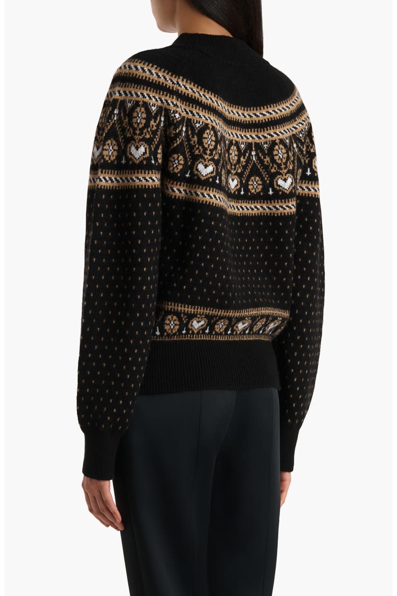 Guy Fair Isle Cashmere Sweater, Alternate, color, BLACK / CAMEL MULTI