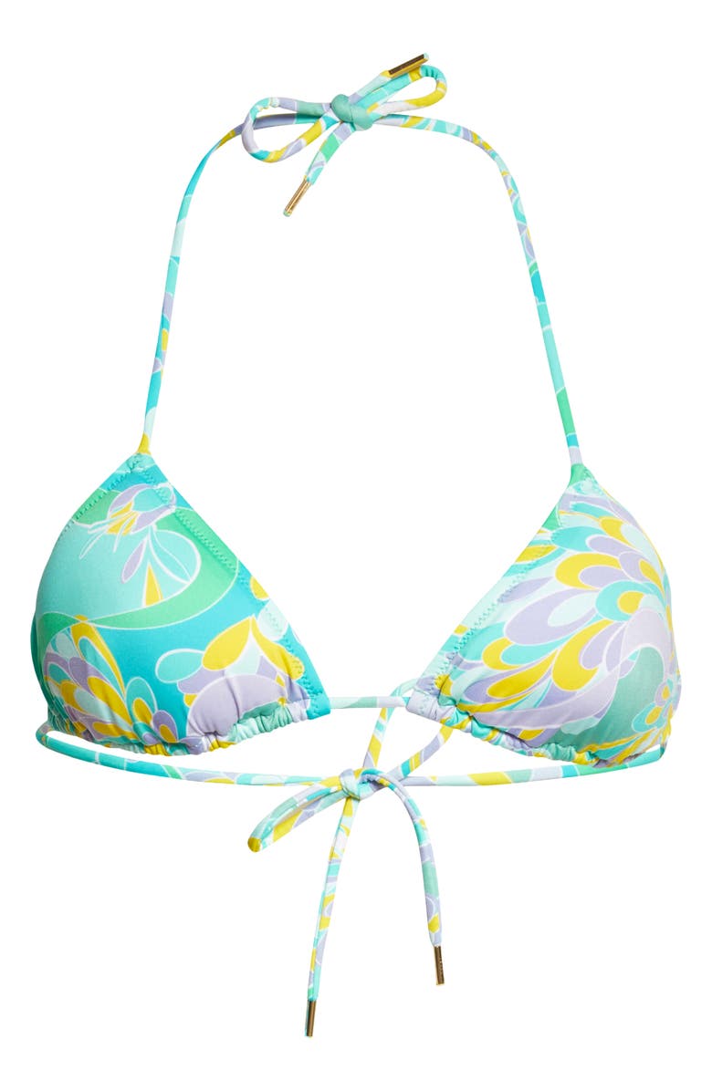Emilio Pucci Lily Print Triangle Bikini Top, Alternate, color,
