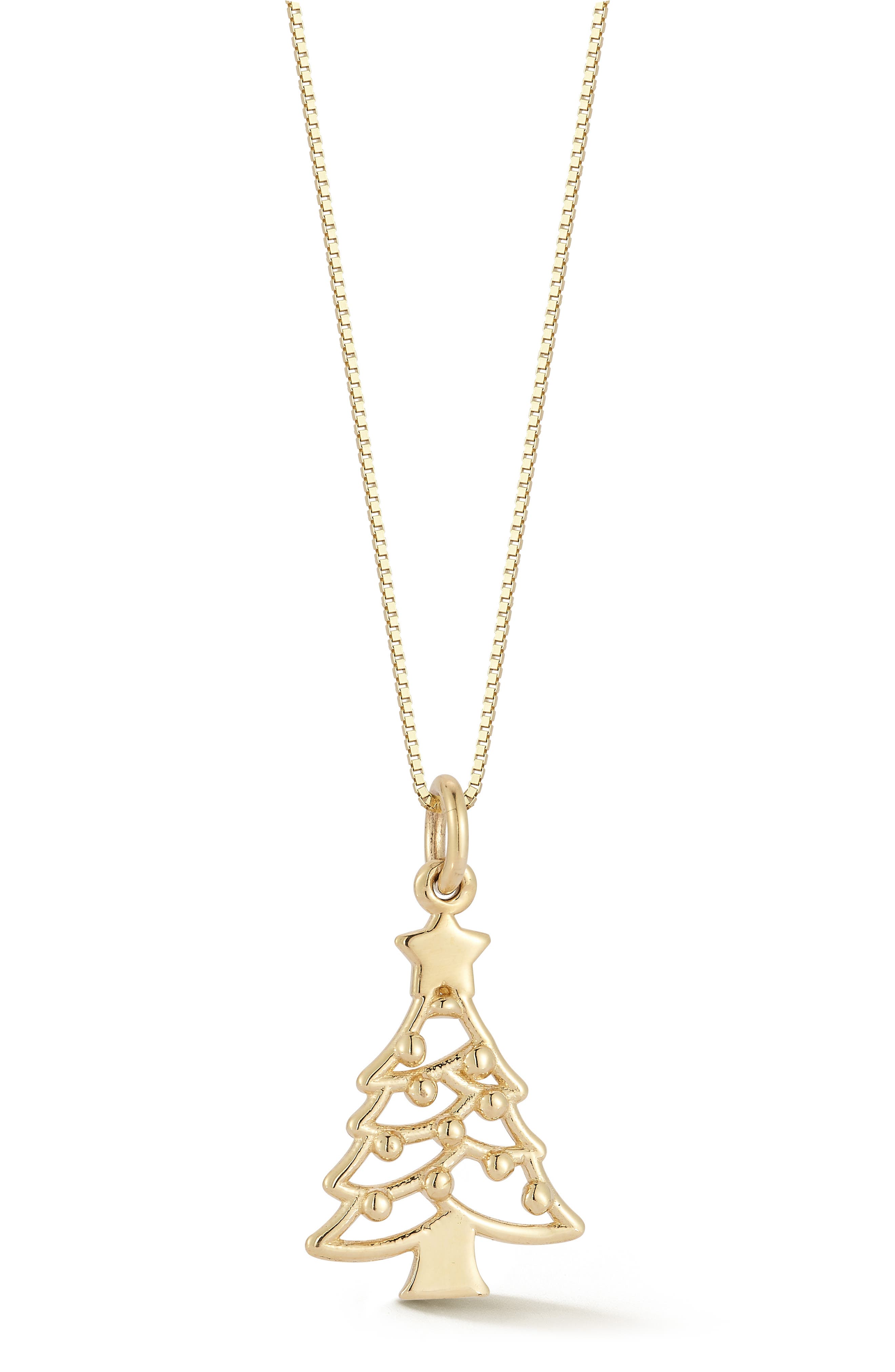 Ember Fine Jewelry <p>14K Gold Christmas Tree Pendant Necklace</p>
