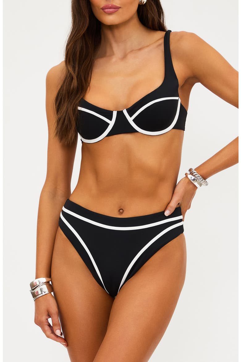 Lulu Bikini Top, Alternate, color, BANDANA BLACK