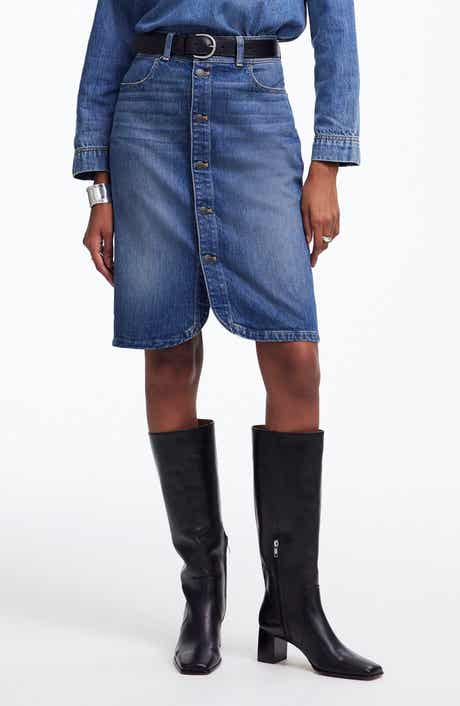 Madewell Denim Button Front Skirt