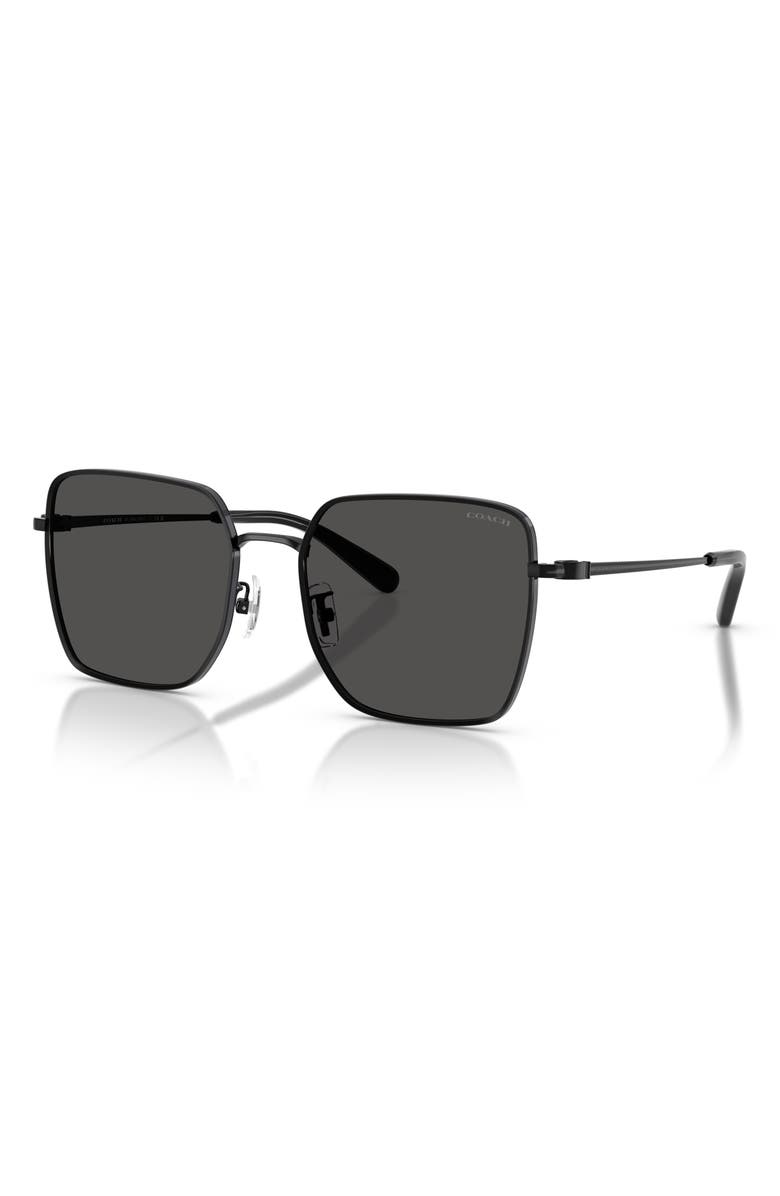 COACH 56mm Gradient Square Sunglasses, Alternate, color, Black / Dark Grey / Grey