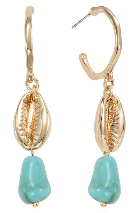 Cowrie Shell Drop Earrings