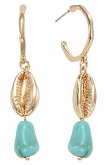 Cowrie Shell Drop Earrings