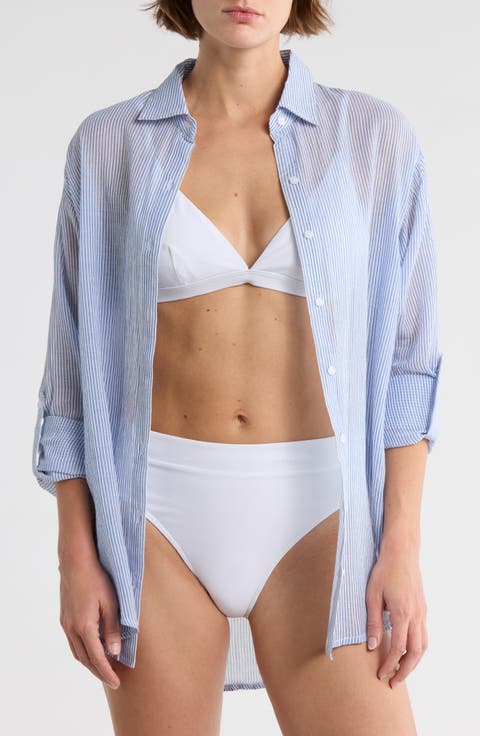 Stripe Cover-Up Shirt