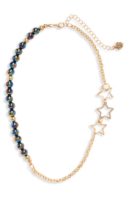 Ruby & Ry Kids' Beaded Star Necklace in Gold Multi 