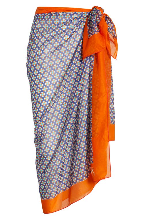 Huit Printed Cotton Cover-up Pareo In Gray