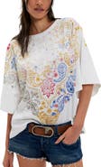Free People Heirloom Paisley Print Oversize T-Shirt