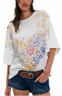 Heirloom Paisley Print Oversize T-Shirt
