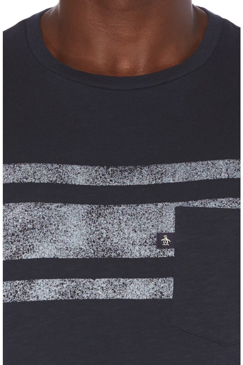Slub Stripe Pocket T-Shirt, Alternate, color, DARK SAPPHIRE