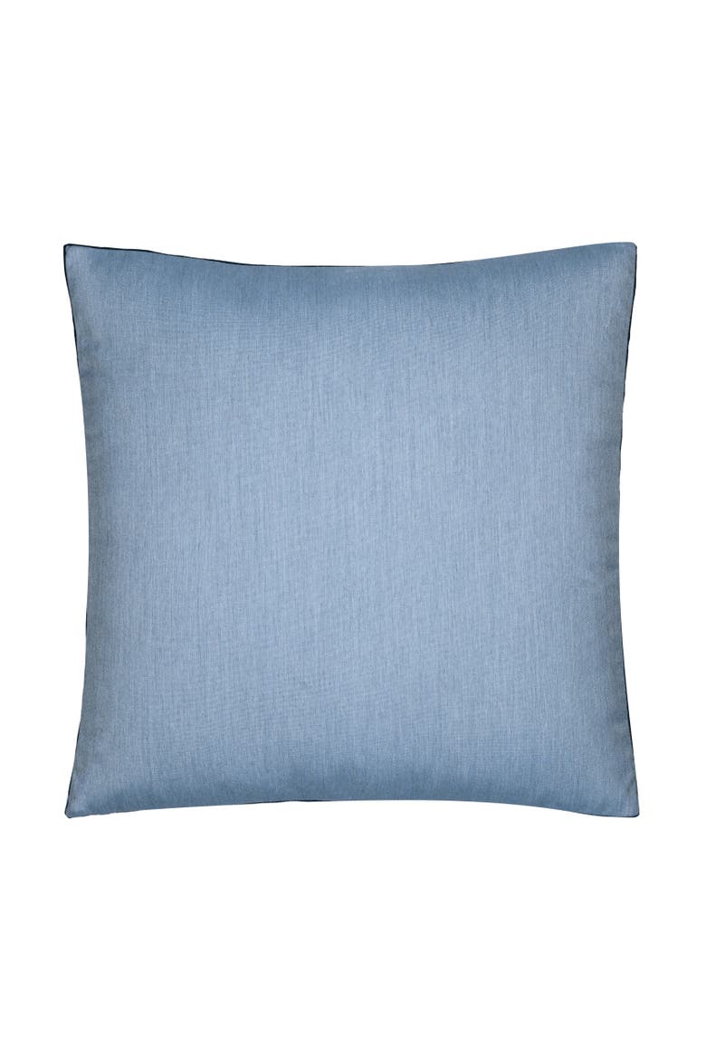 Ocean Banded Box Indoor & Outdoor Woven Accent Pillow, Main, color, Ocean