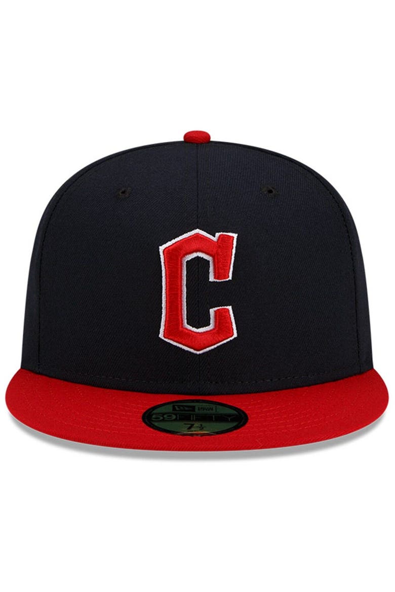 Men's New Era Navy/Red Cleveland Guardians Authentic Collection On-Field 59FIFTY Fitted Hat, Alternate, color, Navy