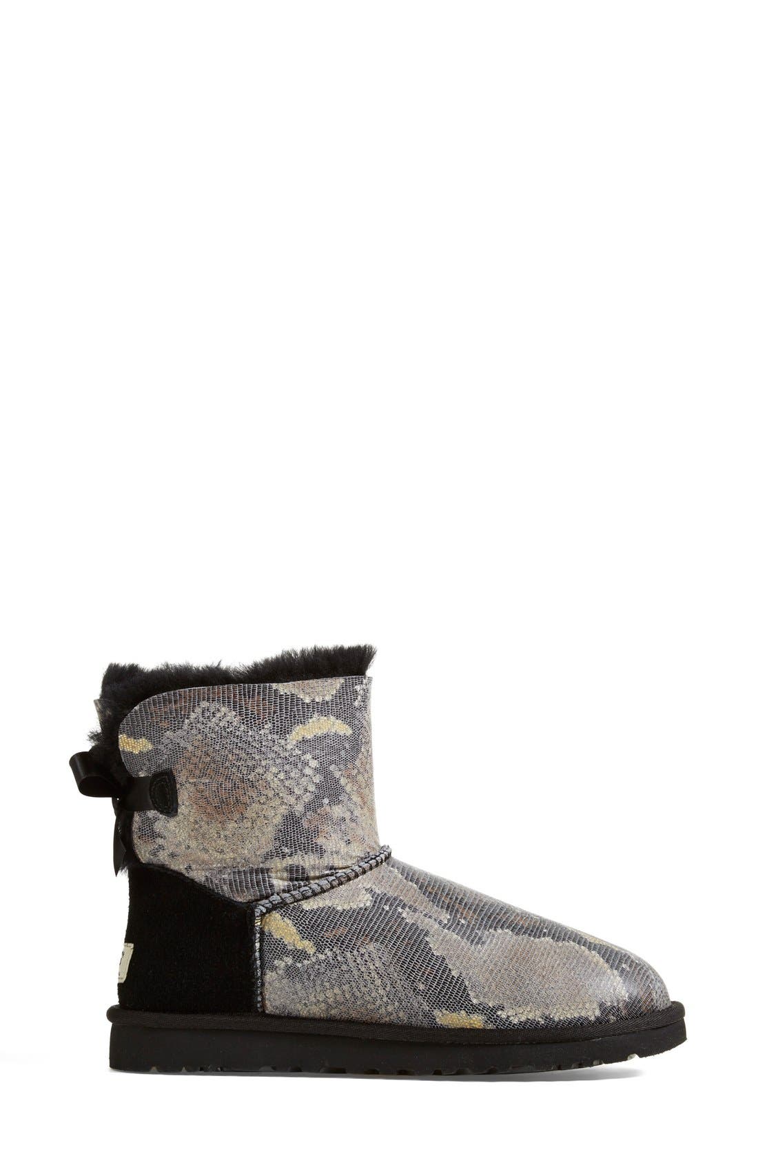 UGG<sup>®</sup> Australia 'Mini Bailey Bow' Snake Print Boot, Alternate, color, 