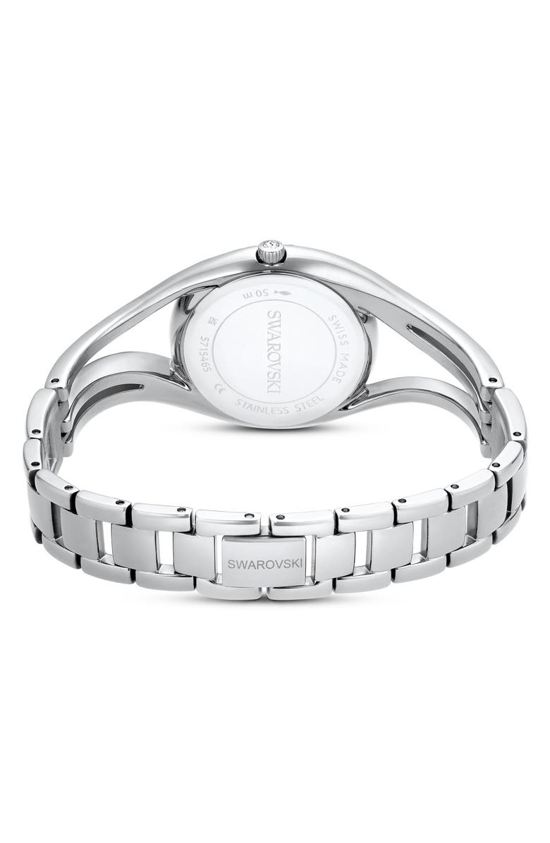 Swarovski Hyperbola Bracelet Watch, 28mm, Alternate, color, Silver