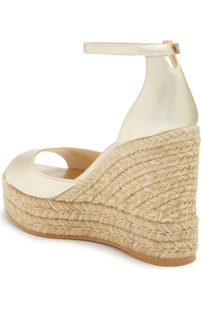 Stuart Weitzman Nudist Curve Espadrille Wedge Sandal, Alternate, color,